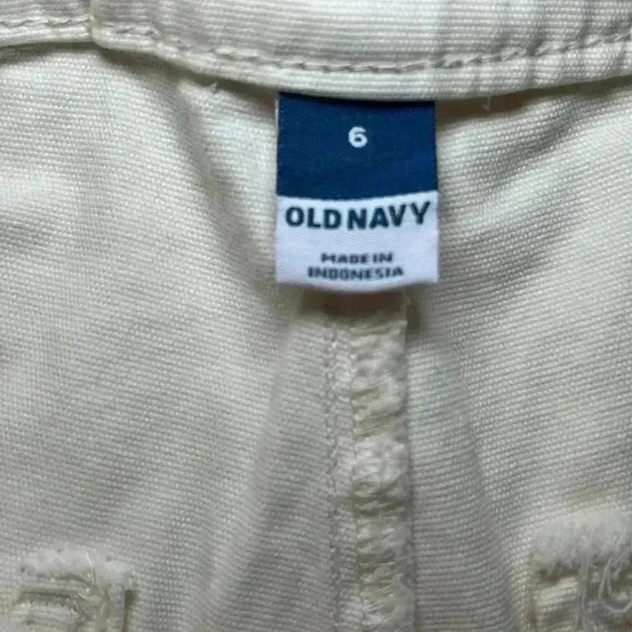 Old Navy Sky High Straight Carpenter Pant Creme Size 6 NWT - Picture 6 of 7